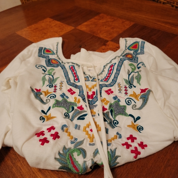 Caite Felicia Embroidered BoHo Top - Picture 6 of 7